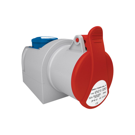 Kombi Wandsteckdose 32A/ 5-polig 1x230V Schuko IZVZ-S 3253 DV