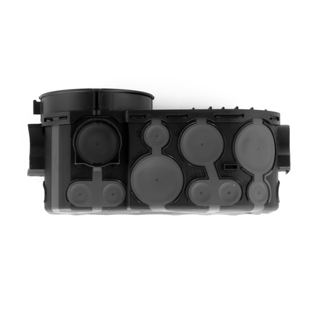 F-tronic Unterputzdose Elektronikdose 10 Stück Schalterdose mit Membran für IT Gerätedose luftdicht schwarz VDE 732 E550