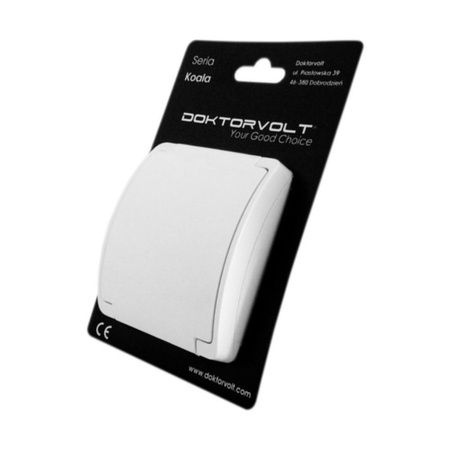 Aufputzsteckdosen IP44 Steckdose französisch System + Klappdeckel weiß 161-01-DRV