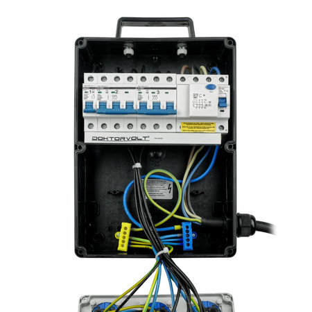 Baustromverteiler mit Kabel und Griff 32A 16A 3x230 Stromverteiler Bals-Steckdose WK-4335-D