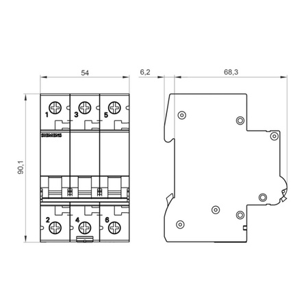 SIEMENS Leitungsschutzschalter B10A 3P 10kA MCB VDE Sicherungsautomat 9525