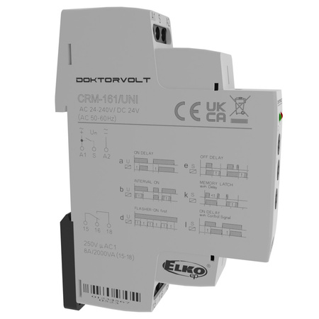 Zeitrelais Multifunktionsrelais 12-240V AC DC ELKO CRM-161