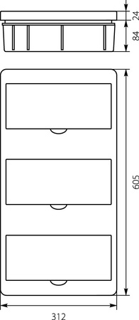 Verteilerkasten Unterverteilung Sicherungskasten Rp36 Module UP IP40 E-P 8.6