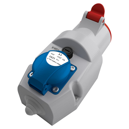 Kombi Wandsteckdose 32A/ 5-polig 1x230V Schuko IZVZ-S 3253 DV