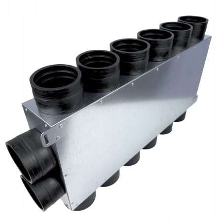 Lüftungsverteiler Verteilerkasten 14x75 Ø200 Wohnraumlüftung Luftverteiler E-KRR-14x75/200-OC