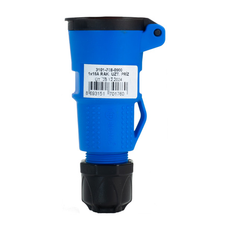 Elektrische Steckdose UPS mit Kabelverschraubung 16A TYP E IP54 250V AC TPE 3101-708-0900