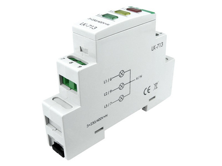 Phasenkontrolle Leuchtmelder 3 Phasen Kontrollleuchte Phasenprüfer Signalleuchte F&F LK-713K