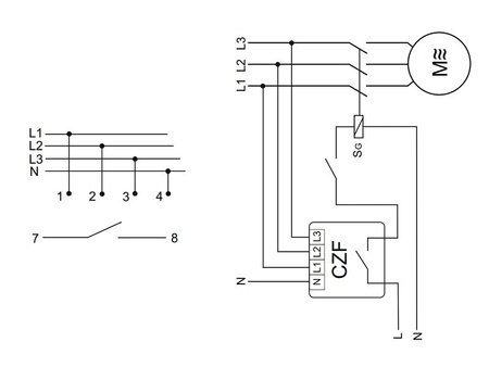 Netzüberwachung Relais mit feste Schwelle der Spannungsasymetrie Phasenwächter Phasenüberwachung F&F CZF-B