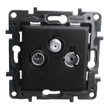 Endsteckdose TV-R-SAT schwarz 10 dB Niloe Step 863579