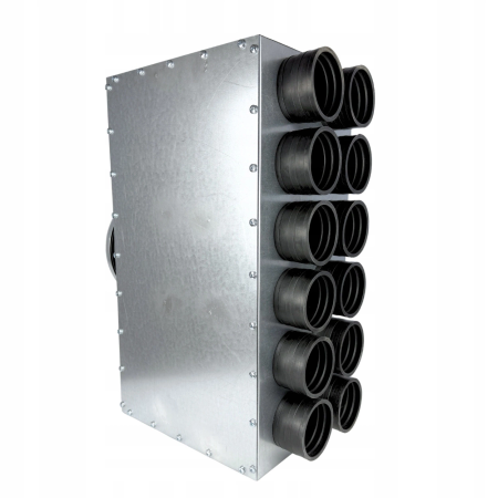 Lüftungsverteiler Verteilerkasten 12x75 Ø160 Wohnraumlüftung Luftverteiler E-KRT-12x75/160-OC