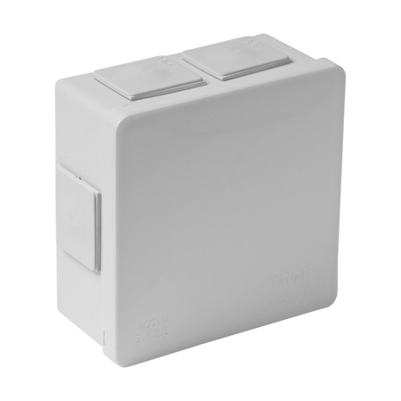 Abzweigkasten Aufputz Feuchtraum Verbindungsdose Gummi Verschraubung gewindelos grau 86x86x40 mm ViPlast 002-03