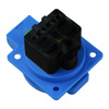 Einbau Anbau Steckdose 16A dänisch System 230V blau rückw. Anschluss PCE 1030-0b PCE 1030-0B