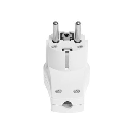 Winkelstecker mit Schalter und Beleuchtung 230V 16A Uni-Schuko weiß W-99919