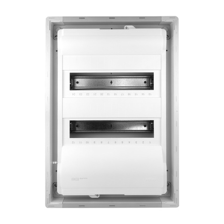 Verteilerschrank Unterputz Sicherunngskasten 2 Reihen 24 Modulen Verteilerkasten Kleinverteiler weiß Hager Volta 2x12 VU24AT