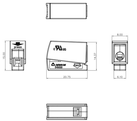 10 Stück Leuchtenklemmen 0,2-2,5mm2 450V 24A Lampenklemme VDE UL DGN 4180