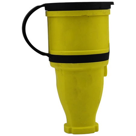 Gummikupplung 16A 230V 2P+E Steckdose Kupplung gelb 3101-304-0700