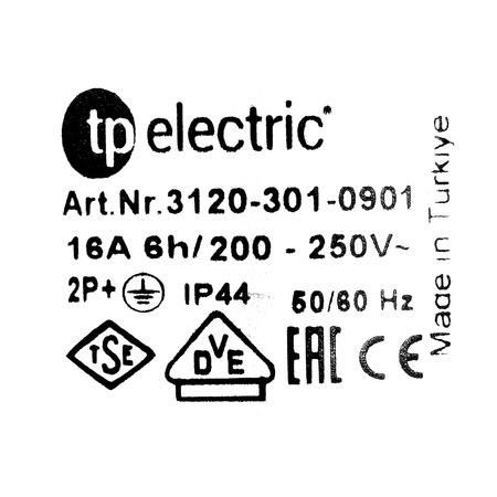 Stecker CEE 230V Camping 3P 16A IP44 VDE Mobilstecker Caravan TP Electric 3120-301-0901