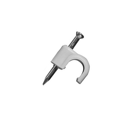 Nagelschelle mit Nägel FLOP-5 Ø 5mm 100 Stück Schelle FLOP5 Kabel E-P 27.05