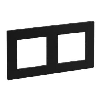 Abdeckrahmen 2-fach Rahmen schwarz Niloe Step 863592