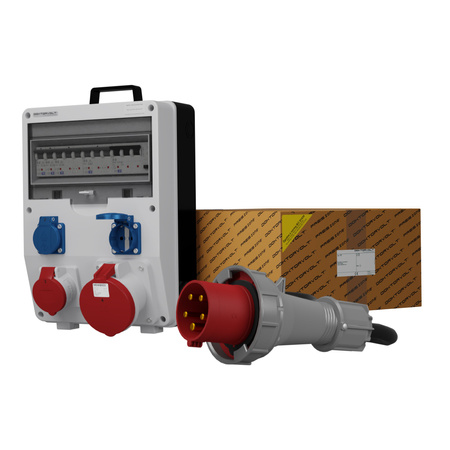 Stromverteiler TD-S/FI 1x63A 1x16A 2x230V SKH Kabel 5x10mm2 Doktorvolt® DV-0045-D