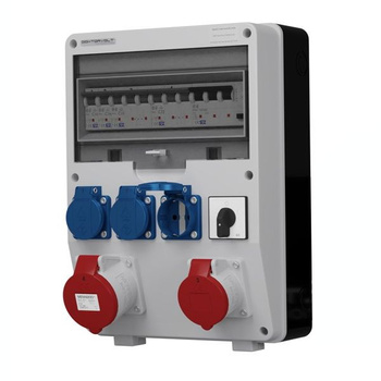 Stromverteiler TD-S/FI 32A 16A 3x230V mit Nockenschalter 4P Doktorvolt DV-2404-D