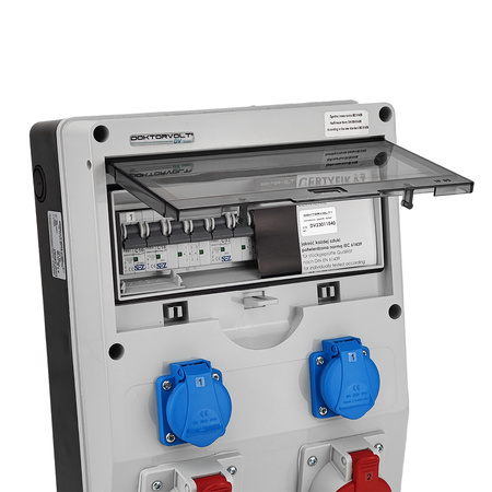 Stromverteiler DV-S/FI 16A 32A 2x230V Baustromverteiler Doktorvolt DV-1776-D
