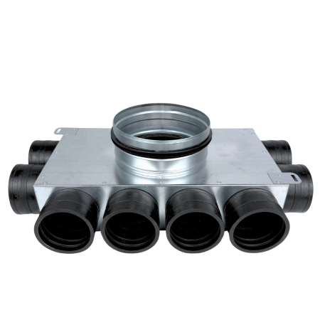 Lüftungsverteiler Verteilerkasten 8x75 Ø160 Wohnraumlüftung Luftverteiler E-KRR-8x75/160-OC