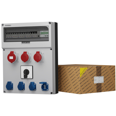 Stromverteiler GR-S/FI 1x32A 2x16A 4x230V Nockenschalter 0-1 franz/belg System Doktorvolt® DV-0465-F