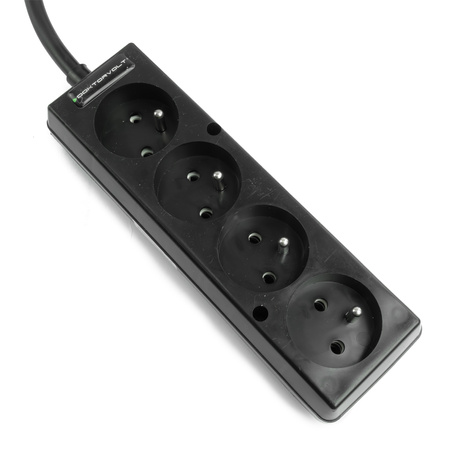 Verlängerungskabel 4-fach 15m Steckdosenleiste 3x1,5mm2 schwarz Doktorvolt DV-4940-F-230