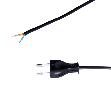 Anschlusskabel mit Schalter PWK-11 2m 2x0,75 mm² mit Flachstecker 250V 16A Schwarz W-99721