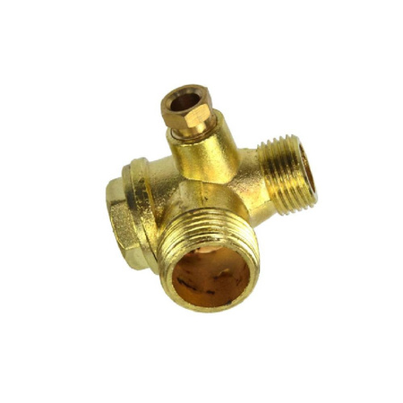 Kompressorventil Luftkompressor Rückschlagventil Messing Gewinde 1/2 3/8 1/4 1/2"x3/8"x1/4" G80308