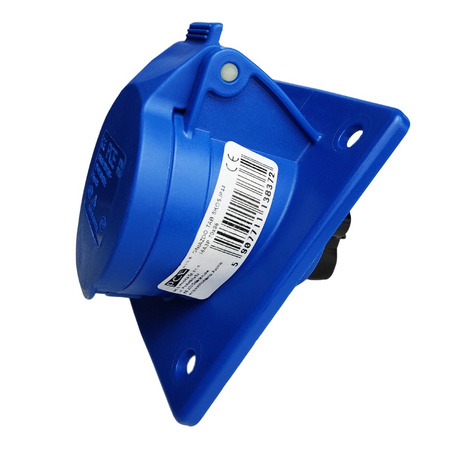 PCE Einbausteckdose schräg 16A 3P 230V 6h Anbausteckdose blau IP44 TWIST 413-6