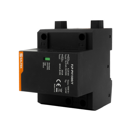 PV-Überspannungsableiter Typ 1 40kA FLP-PV1500/Y bis 1500V DC für Hutschiene Überspannungsschutz Blitzschutz Photovoltaik Varistortechnologie VDE A04200