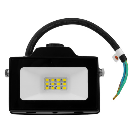 LED Außenstrahler mit Bewegungsmelder 10W GTV Flutlicht schwarz IP65 Außenwandstrahler 1000lm GT-GCR10W-64