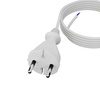 Anschlusskabel 4m mit geradem Stecker TYP E 230V 16A 2×1 mm² H05VV-F PP-21 Weiß W-98341