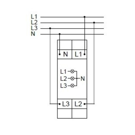 Leuchtmelder 3 Phasen Kontrollleuchte Phasenprüfer LED RLK-3K Relpol 863028