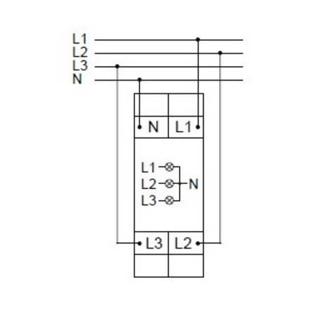 Leuchtmelder 3 Phasen Kontrollleuchte Phasenprüfer LED RLK-3K Relpol 8780