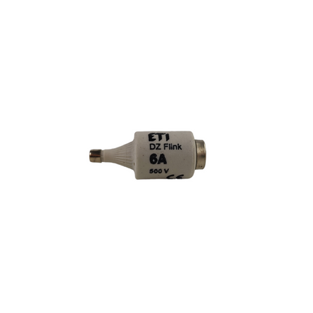 1 Stück Sicherungseinsatz Schmelzsicherung ETI Porzellan Sicherung DII DZ/gF 6A/500V 002312103