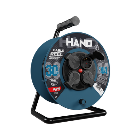Kabeltrommel HAND PRO 30m 4x Steckdosen 230V IP44 H05RN-F 3x1,5 mm² W-96306