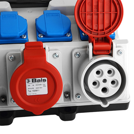 Baustromverteiler 12 Module mit Griff IP44 4x230V 2x16A 32A Doktorvolt Stromverteiler ohne Schutz DV-4926-F