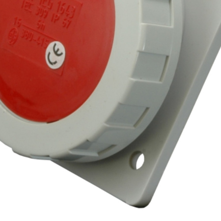 Einbausteckdose schräg 32A/5P 400V IP67 Steckdose IEG 3253