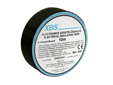 XBS Isolierband schwarz PVC 0,13mm x 19mm 10m Klebeband SZ10/B