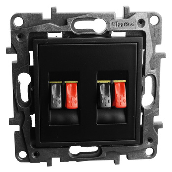 Doppelte Lautsprechersteckdose schwarz Niloe Step 863586