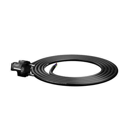 Anschlusskabel 1,5m mit Winkelstecker Uni-Schuko 250V 16A 3x1,5 mm² OMY PP-50 Schwarz W-97178