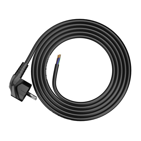 Anschlusskabel 1,5m mit Winkelstecker Uni-Schuko 250V 16A 3x1,5 mm² OMY PP-50 Schwarz W-97178