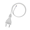 Anschlusskabel 4m mit geradem Stecker TYP E 230V 16A 2×1 mm² H05VV-F PP-21 Weiß W-98341