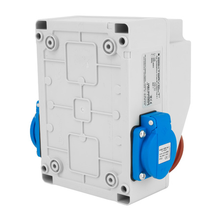 Wandverteiler 16A 2x230V mit Nockenschalter IP44 Stromverteiler Komplett Verdrahtet Doktorvolt DV-5220-D