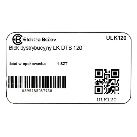 Verteilerblock LK DTB 120 Klemmblöcke mit Schraubanschluss Verteilung Block Elektro Becov ULK120