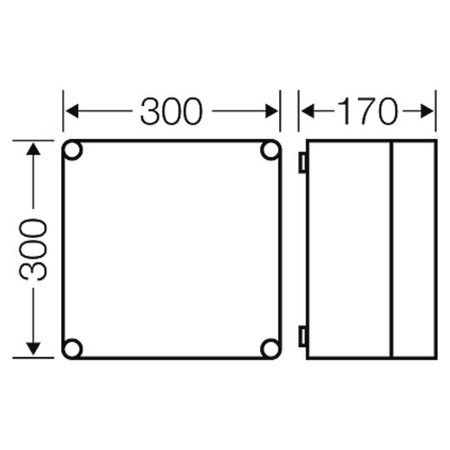 Leergehäuse mit transparentem Deckel IP65 Anschlussdose Hensel K0200