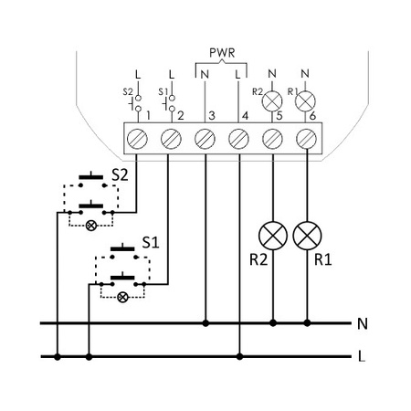 Bistabiles Relais Impulsrelais Stromstoßrelais mit 2 unabhängig steuerbare schaltkreise F&F BIS-416
